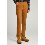 Funky Buddha Turn-Up Παντελόνι Chino Γυναικείο (FBL012-109-02-HAZELNUT)