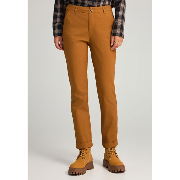 Funky Buddha Turn-Up Παντελόνι Chino Γυναικείο (FBL012-109-02-HAZELNUT)