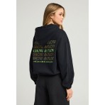 Funky Buddha Printed Hoodie Γυναικείο (FBL012-109-06-BLACK)