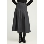Funky Buddha Φούστα Μidi Γυναικεία (FBL012-109-14-DK-GREY)