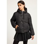 Funky Buddha Γυναικείο Φουσκωτό Τζάκετ (FBL012-111-01-BLACK)