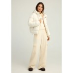 Funky Buddha Γυναικείο Φουσκωτό Τζάκετ (FBL012-111-01-OFF-WHITE)
