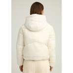 Funky Buddha Γυναικείο Φουσκωτό Τζάκετ (FBL012-111-01-OFF-WHITE)