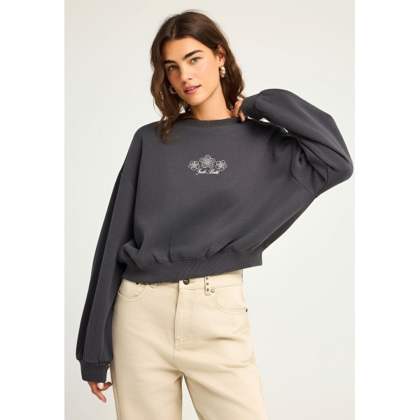 Funky Buddha Cowgirl Club Μπλούζα Με Λαιμόκοψη Γυναικεία (FBL012-111-06-ANTHRACITE)