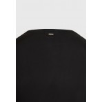 Funky Buddha Γυναικεία Μακρυμάνικη Μπλούζα Κρουαζέ Μαύρη