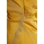 Funky Buddha Γυναικεία Μακρυμάνικη Μπλούζα Κρουαζέ Μουσταρδί