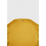 Funky Buddha Γυναικεία Μακρυμάνικη Μπλούζα Κρουαζέ Μουσταρδί