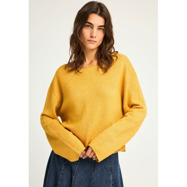 Funky Buddha Knitwear Μπλούζα Πλεκτή Γυναικεία (FBL012-111-09-CITRUS-YELLOW)