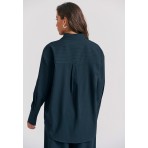 Funky Buddha Πουκάμισο Μακρυμάνικο Γυναικείο (FBL012-112-05-NAVY)