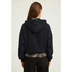 Funky Buddha Γυναικείo Φούτερ με Κουκούλα Μαύρο