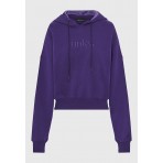 Funky Buddha Γυναικείo Φούτερ με Κουκούλα Μωβ