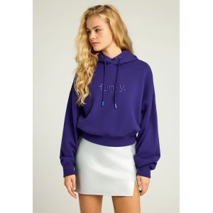 Funky Buddha Γυναικείο Φούτερ Με Λαιμόκοψη (FBL012-113-06-ROYAL-PURPLE)