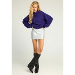 Funky Buddha Γυναικείo Φούτερ με Κουκούλα Μωβ