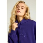 Funky Buddha Γυναικείo Φούτερ με Κουκούλα Μωβ