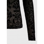 Funky Buddha Γυναικεία Μακρυμάνικη Μπλούζα Μαύρη