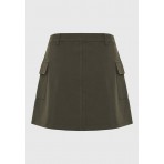 Funky Buddha Φούστα Mini Γυναικεία (FBL012-113-14-DUSTY-OLIVE)