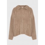 Funky Buddha Ζακέτα Fleece Γυναικεία (FBL012-114-09-GREIGE)