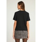 Funky Buddha Cotton Graphic T-Shirt Γυναικείο (FBL012-115-04-BLACK)
