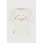 Funky Buddha Γυναικείο Κοντομάνικο T-Shirt Εκρού 