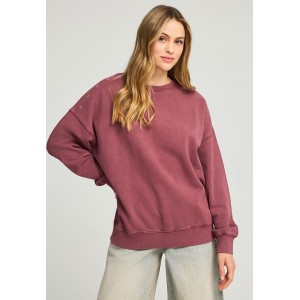 Funky Buddha Graphic Print Μπλούζα Με Λαιμόκοψη Γυναικεία (FBL012-115-06-MAROON)