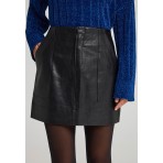Funky Buddha Eco Leather Pu Φούστα Mini Γυναικεία (FBL012-117-14-BLACK)