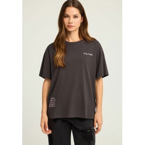 Funky Buddha Text Artwork T-Shirt Γυναικείο (FBL012-118-04-ANTHRACITE)