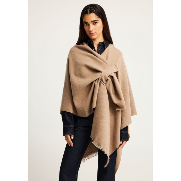 Funky Buddha Asymmetric Hem Πόντσο Γυναικείο (FBL012-118-10-LATTE)