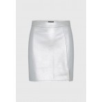 Funky Buddha Γυναικεία Φούστα Mini Ασημί