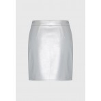 Funky Buddha Γυναικεία Φούστα Mini Ασημί