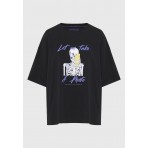 Funky Buddha Graphic Print Let Me Take A Photo T-Shirt Γυναικείο (FBL012-119-04-BLACK)