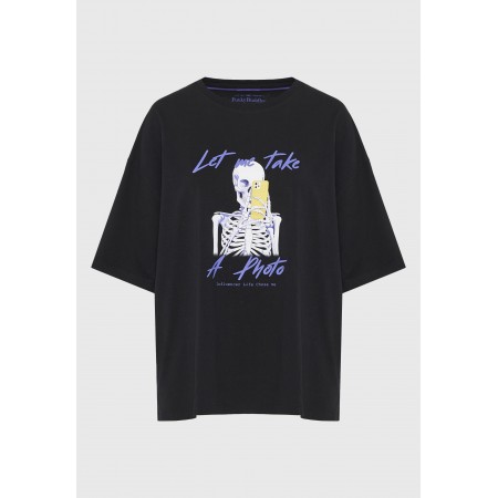 Funky Buddha Graphic Print Let Me Take A Photo T-Shirt Γυναικείο 