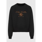 Funky Buddha Embroidered Design Γυναικεία Μακρυμάνικη Μπλούζα Μαύρη