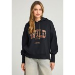 Funky Buddha Graphic Pint Wild Hoodie Γυναικείο (FBL012-120-06-BLACK)