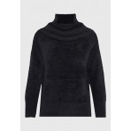 Funky Buddha Off Shoulder Teddy Πουλόβερ Γυναικείο (FBL012-120-09-BLACK)