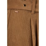 Funky Buddha Corduroy Φούστα Μidi Γυναικεία (FBL012-120-14-HAZELNUT)