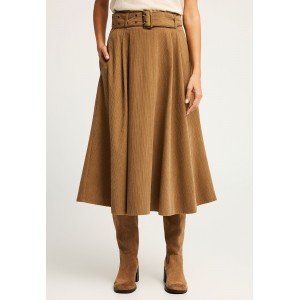 Funky Buddha Corduroy Φούστα Μidi Γυναικεία (FBL012-120-14-HAZELNUT)