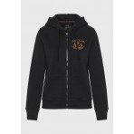 Funky Buddha Embroidered Logo Ζακέτα Βαμβακερή Γυναικεία (FBL012-121-06-BLACK)
