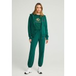 Funky Buddha Embroidered Logo Ζακέτα Βαμβακερή Γυναικεία (FBL012-121-06-DEEP-EMERALD)