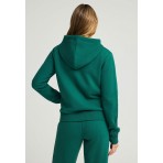 Funky Buddha Embroidered Logo Ζακέτα Βαμβακερή Γυναικεία (FBL012-121-06-DEEP-EMERALD)