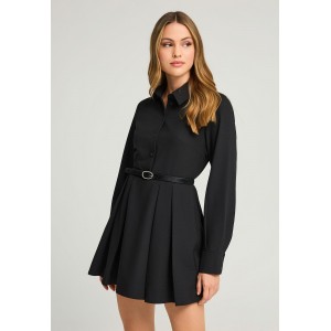 Funky Buddha Collared-Neck Φόρεμα Mini Γυναικείο (FBL012-121-13-BLACK)