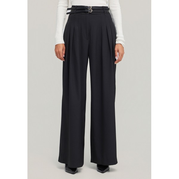Funky Buddha High-Waist Plain Παντελόνα Γυναικεία (FBL012-122-02-BLACK)