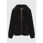 Funky Buddha Γυναικεία Ζακέτα Fleece Μαύρη