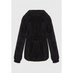 Funky Buddha Γυναικεία Ζακέτα Fleece Μαύρη