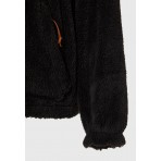 Funky Buddha Γυναικεία Ζακέτα Fleece Μαύρη