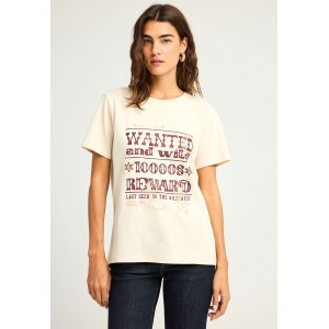 Funky Buddha Graphic Print T-Shirt Γυναικείο (FBL012-123-04-CLOUD-CREAM)