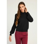 Funky Buddha Γυναικείο Πλεκτό Με Λαιμόκοψη (FBL012-123-09-BLACK)