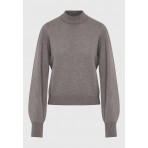 Funky Buddha Γυναικείο Πλεκτό Με Λαιμόκοψη (FBL012-123-09-GREY-MEL)