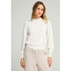 Funky Buddha Γυναικείο Πλεκτό Με Λαιμόκοψη (FBL012-123-09-WHITE)