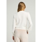 Funky Buddha Γυναικείο Πλεκτό Με Λαιμόκοψη (FBL012-123-09-WHITE)