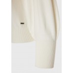 Funky Buddha Γυναικείο Πλεκτό Με Λαιμόκοψη (FBL012-123-09-WHITE)